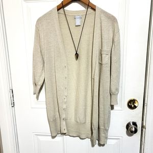 Linen cotton mix Joe fresh cardigan size Medium
